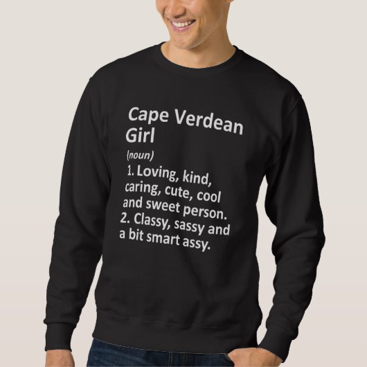CAPE VERDEAN MÄDCHEN CAPE VERDE Geschenk Funny Cou Sweatshirt (Vorderseite)