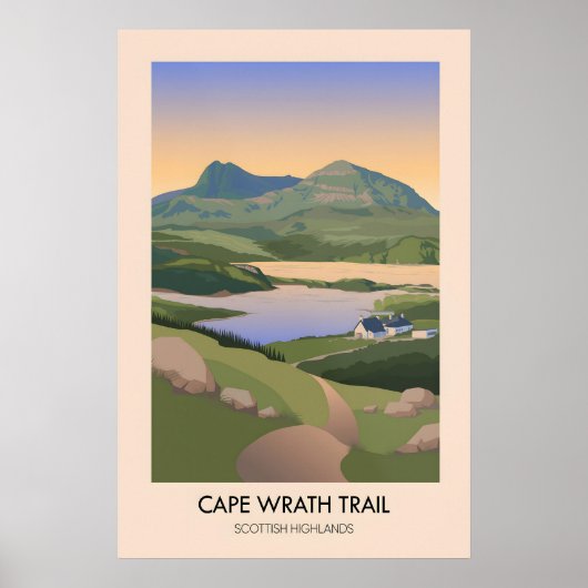 Cape Wrath Trail Weitwanderweg Reise Poster (Vorne)