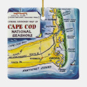 CapeCod Vintage Karte Keramikornament (Rückseite)