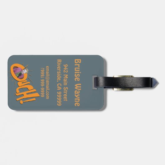 Caped Crusader Batman Gepäckanhänger (Rückseite horizontal)