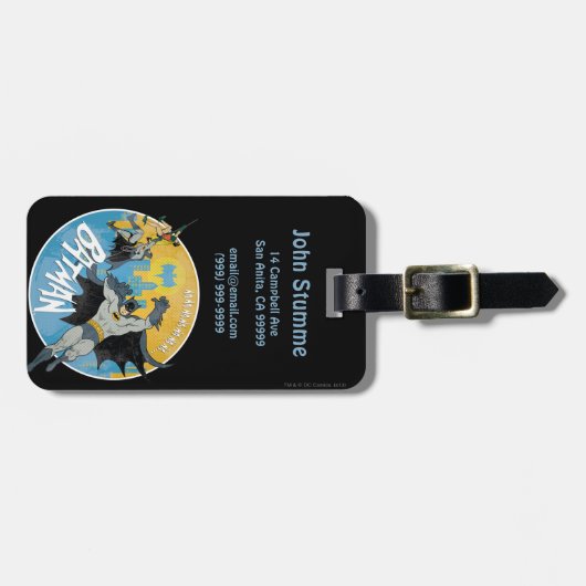 Caped Crusader Batman Gepäckanhänger (Vorderseite horizontal)