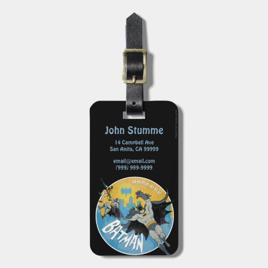 Caped Crusader Batman Gepäckanhänger (Vorderseite vertikal)