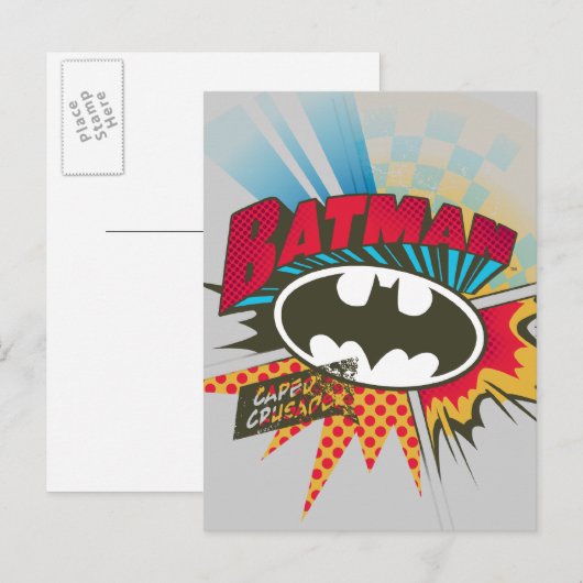 Caped Crusader Postkarte (Vorne/Hinten)