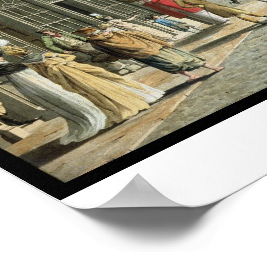 Capel Street with the Royal Exchange, Dublin, 1800 Poster (Ecke)