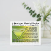 Caper Berry Filthy Martini Rezept Postkarte (Stehend Vorderseite)