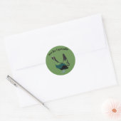 Capercaillie Vogel Art Round Sticker, glänzend Runder Aufkleber (Umschlag)