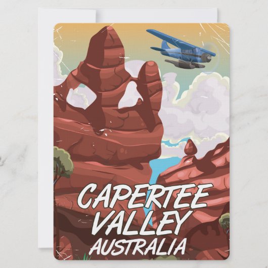 Capertee Valley Australia Reiseplakat Einladung (Vorderseite)