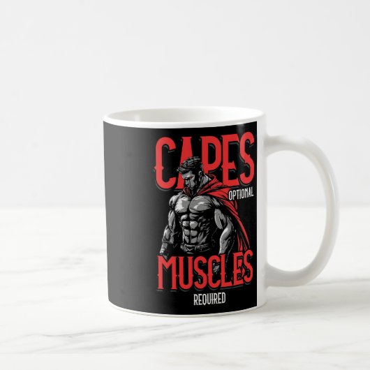 Capes Optional Muscles Erforderlich Lustiger Gym M Kaffeetasse (Rechts)