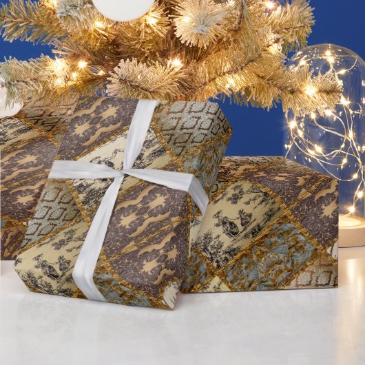 Capetian Elegant Quilt No. 5 French ToileT Geschenkpapier (Feiertage)