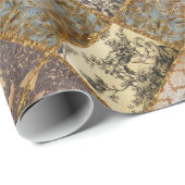 Capetian Elegant Quilt No. 5 French ToileT Geschenkpapier (Rolleneckpunkt)