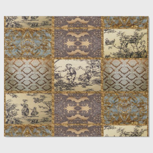 Capetian elegante Steppdecke 15 Geschenkpapier (Flach)