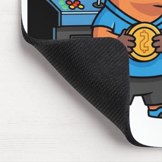 Capibara Arcade Gamer Mousepad (Ecke)