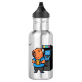 Capibara Arcade Gamer Water Bottle Edelstahlflasche (Rechts)