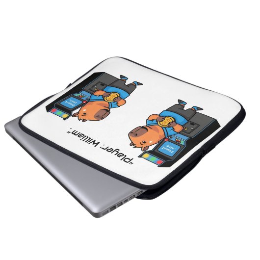 Capibara Arcade Retro Laptop Sleeve (Vorne Knopf)