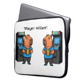 Capibara Arcade Retro Laptop Sleeve (Vorderseite Links)