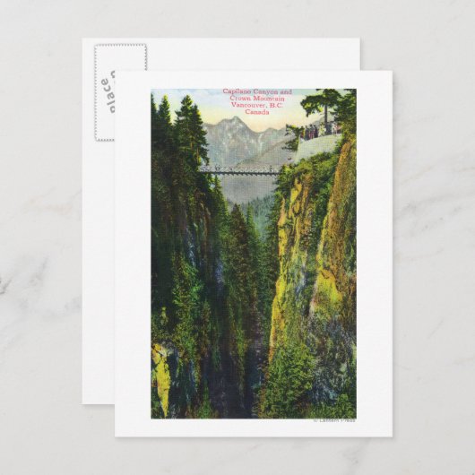 Capilano Canyon Aussicht auf den Berg Postkarte (Vorne/Hinten)
