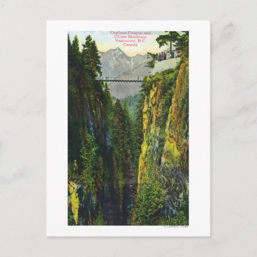 Capilano Canyon Aussicht auf den Berg Postkarte (Vorderseite)