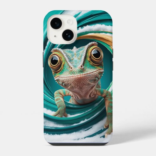 Capinha de Celular Camaleão: Estilo e Proteção iPhone Hülle (Rückseite)