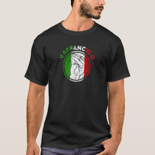 Capisci Vaffanculo Italienische Flaggenhandgestein T-Shirt