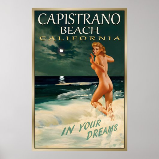 CAPISTRANO BEACH CA Original Marilyn Monroe Reise Poster (Vorne)