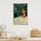 CAPISTRANO BEACH CA Original Marilyn Monroe Reise Poster (Küche)
