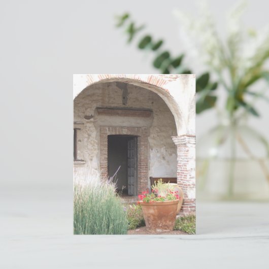Capistrano Mission Doorway Postkarte (Stehend Vorderseite)