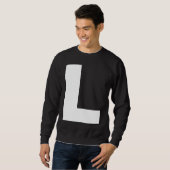 Capital L Bold Alphabet Letter Monogram Uppercase Sweatshirt (Vorne ganz)