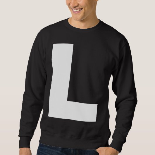 Capital L Bold Alphabet Letter Monogram Uppercase Sweatshirt (Vorderseite)