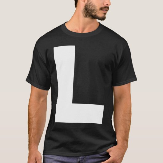 Capital L Bold Alphabet Letter Monogram Uppercase T-Shirt (Vorderseite)