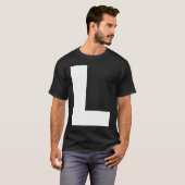 Capital L Bold Alphabet Letter Monogram Uppercase T-Shirt (Vorne ganz)