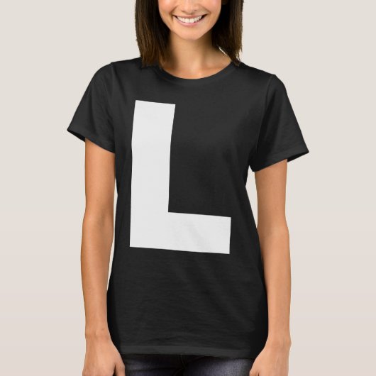 Capital L Bold Alphabet Letter Monogram Uppercase  T-Shirt (Vorderseite)
