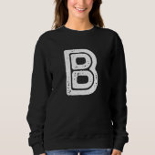 Capital Letter B Monogram Rust Font Initial Alphab Sweatshirt (Vorderseite)