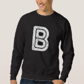 Capital Letter B Monogram Rust Font Initial Alphab Sweatshirt (Vorderseite)