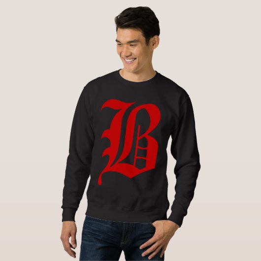Capital letter B red blood piru gangster brim gang Sweatshirt (Vorne ganz)