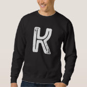 Capital Letter K Monogram Rust Font Initial Alphab Sweatshirt (Vorderseite)