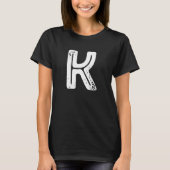 Capital Letter K Monogram Rust Font Initial Alphab T-Shirt (Vorderseite)