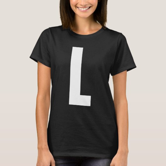 Capital Letter L Monogram Anton Font Initial Alpha T-Shirt (Vorderseite)