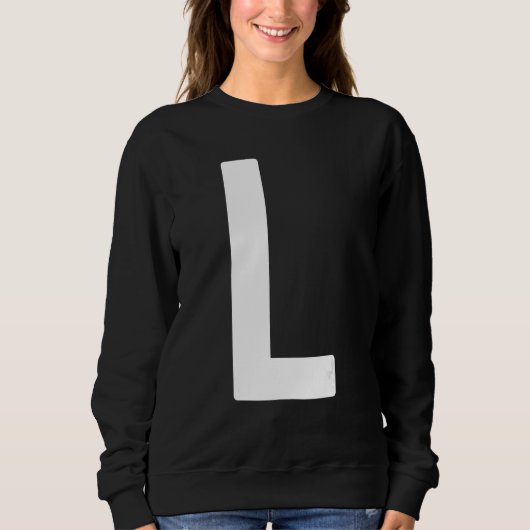 Capital Letter L Monogram Norwester Font Initial A Sweatshirt (Vorderseite)