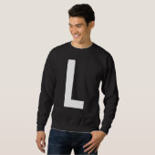 Capital Letter L Monogram Norwester Font Initial A Sweatshirt (Vorne ganz)
