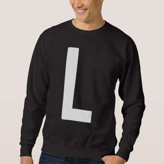 Capital Letter L Monogram Norwester Font Initial A Sweatshirt (Vorderseite)