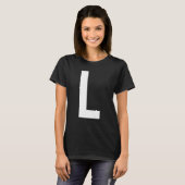 Capital Letter L Monogram Norwester Font Initial A T-Shirt (Vorne ganz)