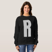 Capital Letter R Monogram Anton Font Initial Alpha Sweatshirt (Vorne ganz)
