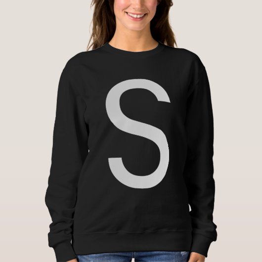 Capital Letter S Monogram Poppins Font Initial Alp Sweatshirt (Vorderseite)