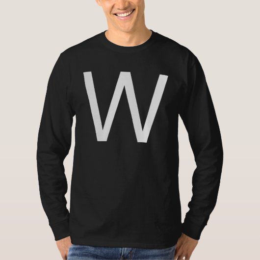 Capital Letter W Monogram Poppins Font Initial Alp T-Shirt (Vorderseite)