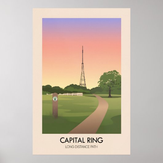 Capital Ring Fernwanderweg Reiseplakat Poster (Vorne)