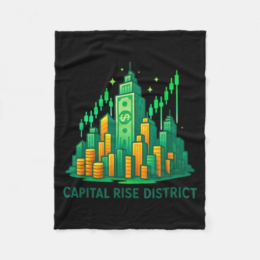Capital Rise District Marktvision Fleecedecke (Vorderseite)
