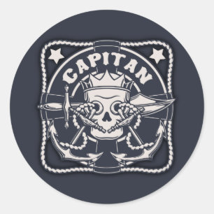 Capitan Runder Aufkleber