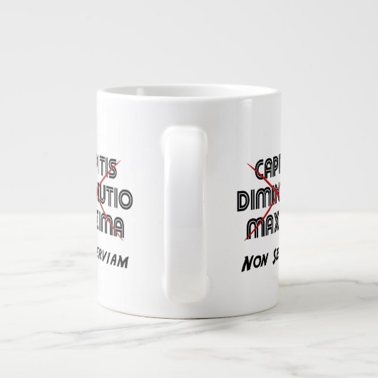 Capitis diminutio maxima non serviam Jumbo-Tasse (Rückseite)