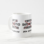 Capitis diminutio maxima non serviam kaffeetasse (Vorderseite Links)
