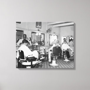 Capitol Barber Shop, 1938. Vintage-Foto Leinwanddruck